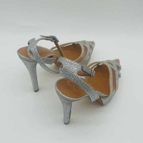 JESSICA SIMPSON | Oluina Rhinestone Platform Pump | Silver/Clear | Size 5.5 - Picture 6 of 10